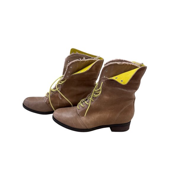 Cole Haan Tan Leather Lace-Up Ankle Boots 10B SKU 7174 - Picture 3 of 11